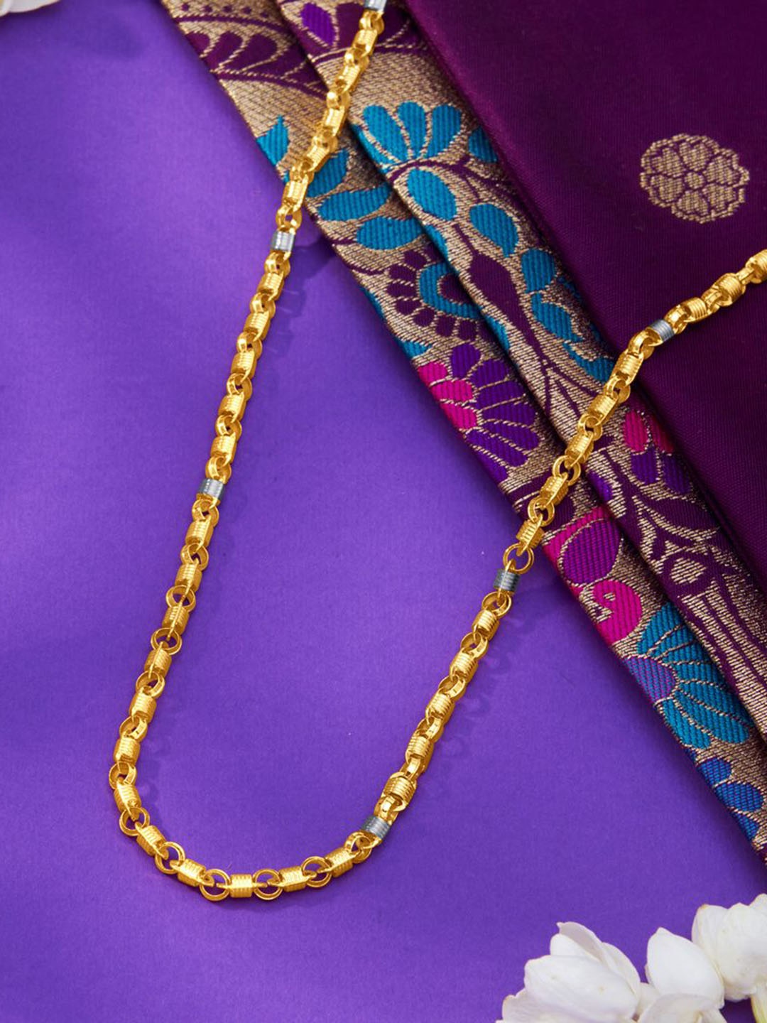 

P N GADGIL JEWELLERS Unisex Lux Loops Yellow Gold Chain 15.64gm