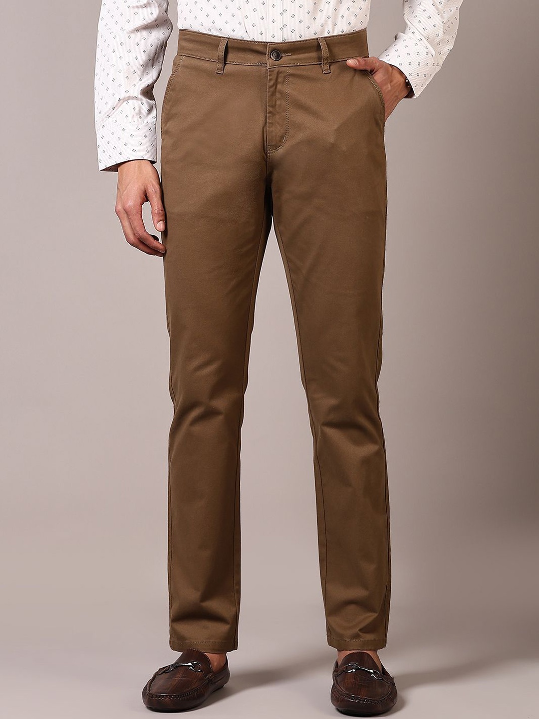 

V-Mart Men Chinos Trousers, Brown