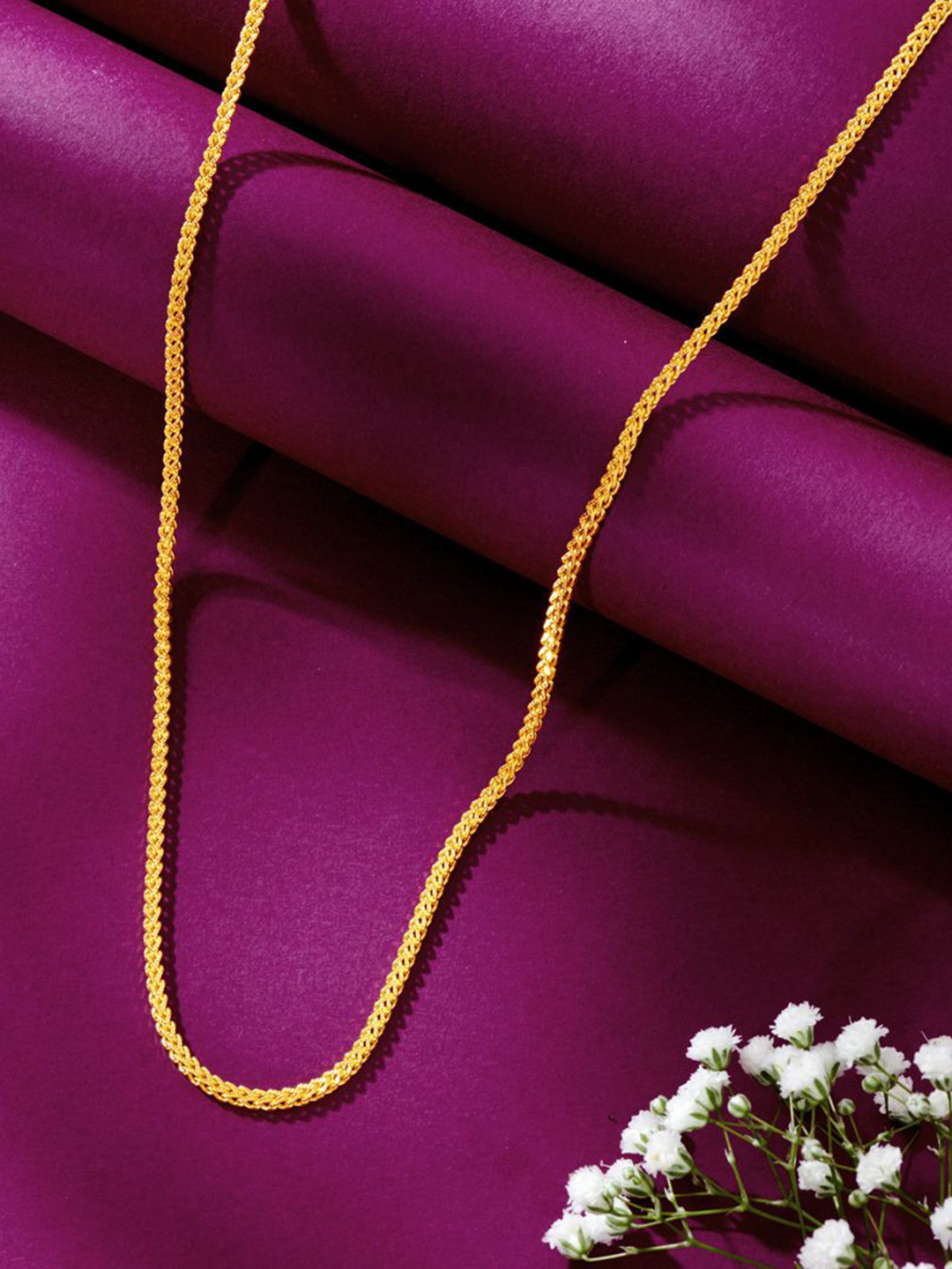 

P N GADGIL JEWELLERS Unisex Splendid Curve 22 Kt Gold Chain 10.1gm, Yellow