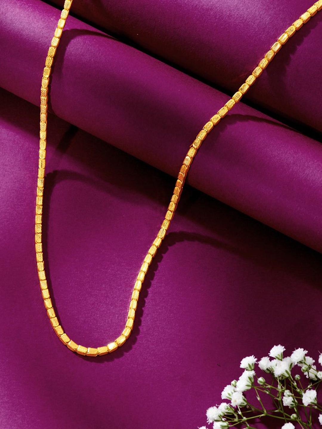 

P N GADGIL JEWELLERS Celestial Weave Unisex 22 Kt Gold Chain
