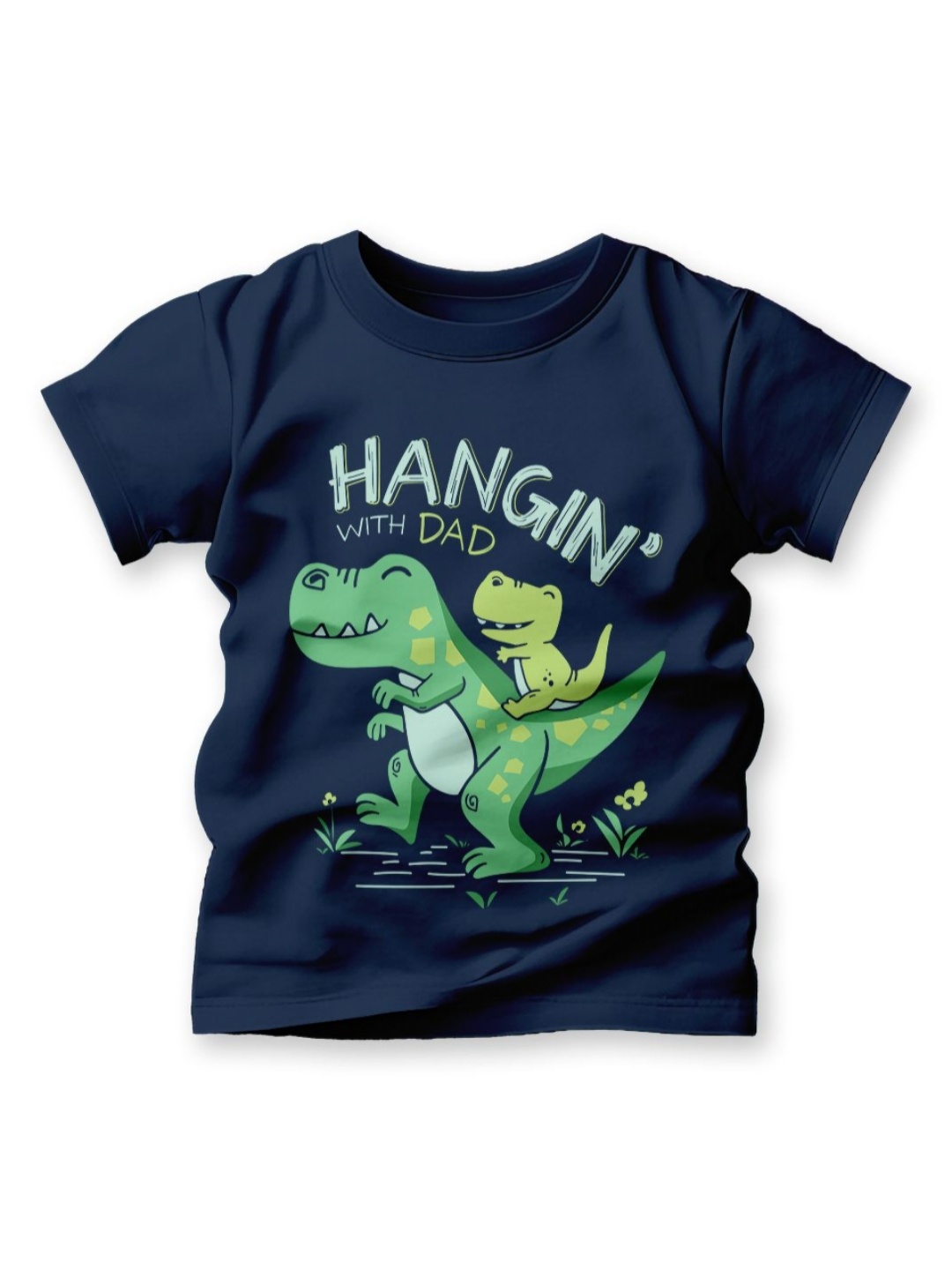 

Adimanav Unisex Kids Graphic Printed Round Neck Cotton T-shirt, Navy blue