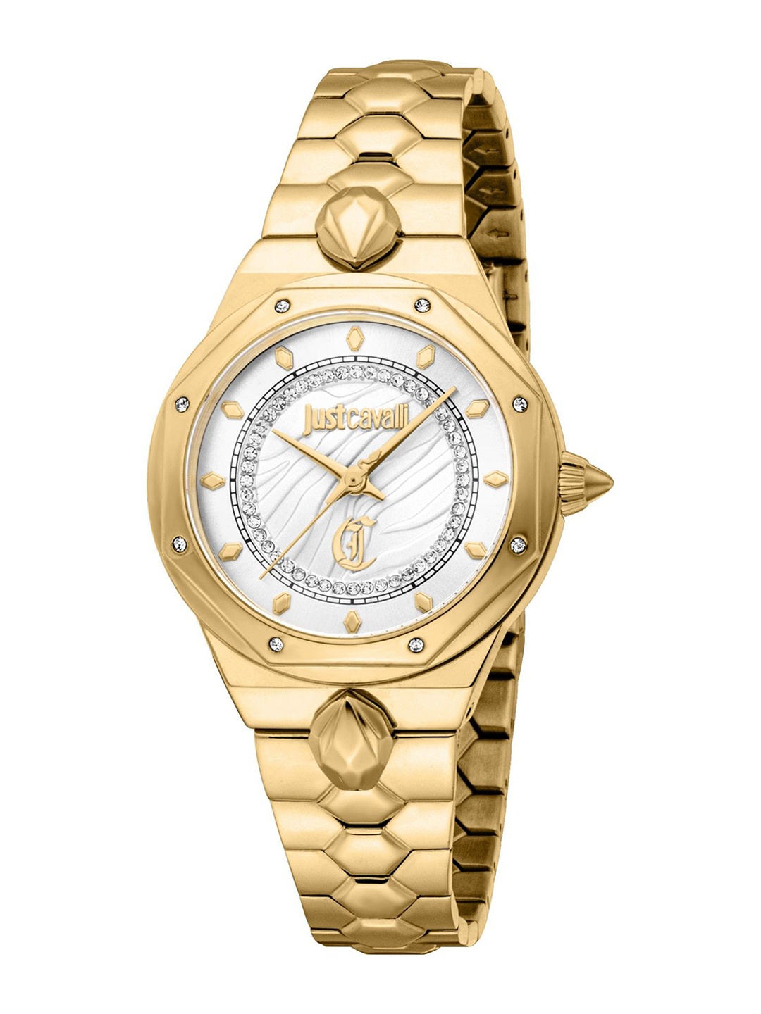

Just Cavalli Women Embellished Dial & Reset Time Analogue Watch JC1L277M0025, White