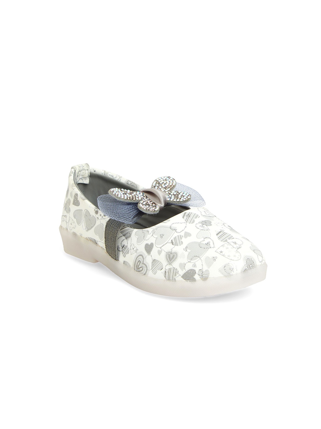

CHiU Girls Embellished Lightweight Slip-On Sneakers, Grey