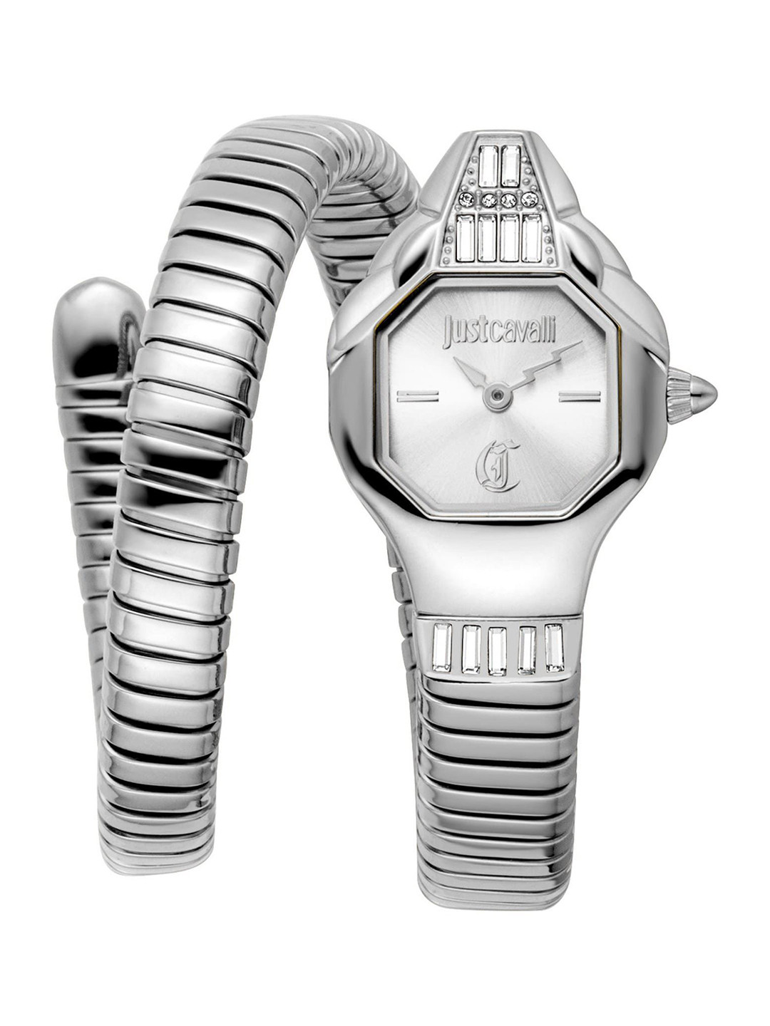 

Just Cavalli Women Printed Dial & Stainless Steel Wrap Around Analogue Watch JC1L326M0015, Silver
