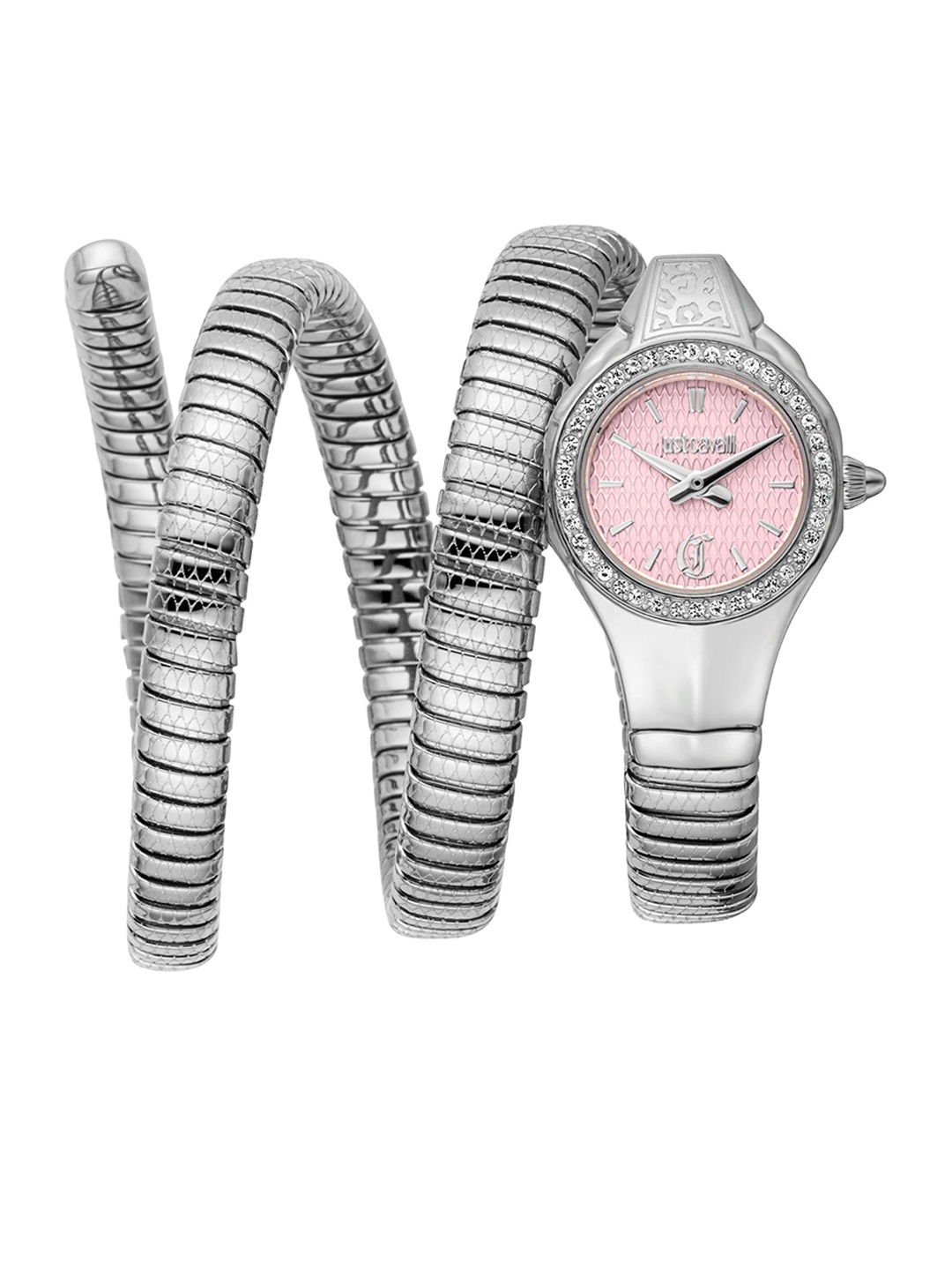 

Just Cavalli Women Embellished Dial & Stainless Steel Straps Analogue Watch JC1L355M0015, Pink