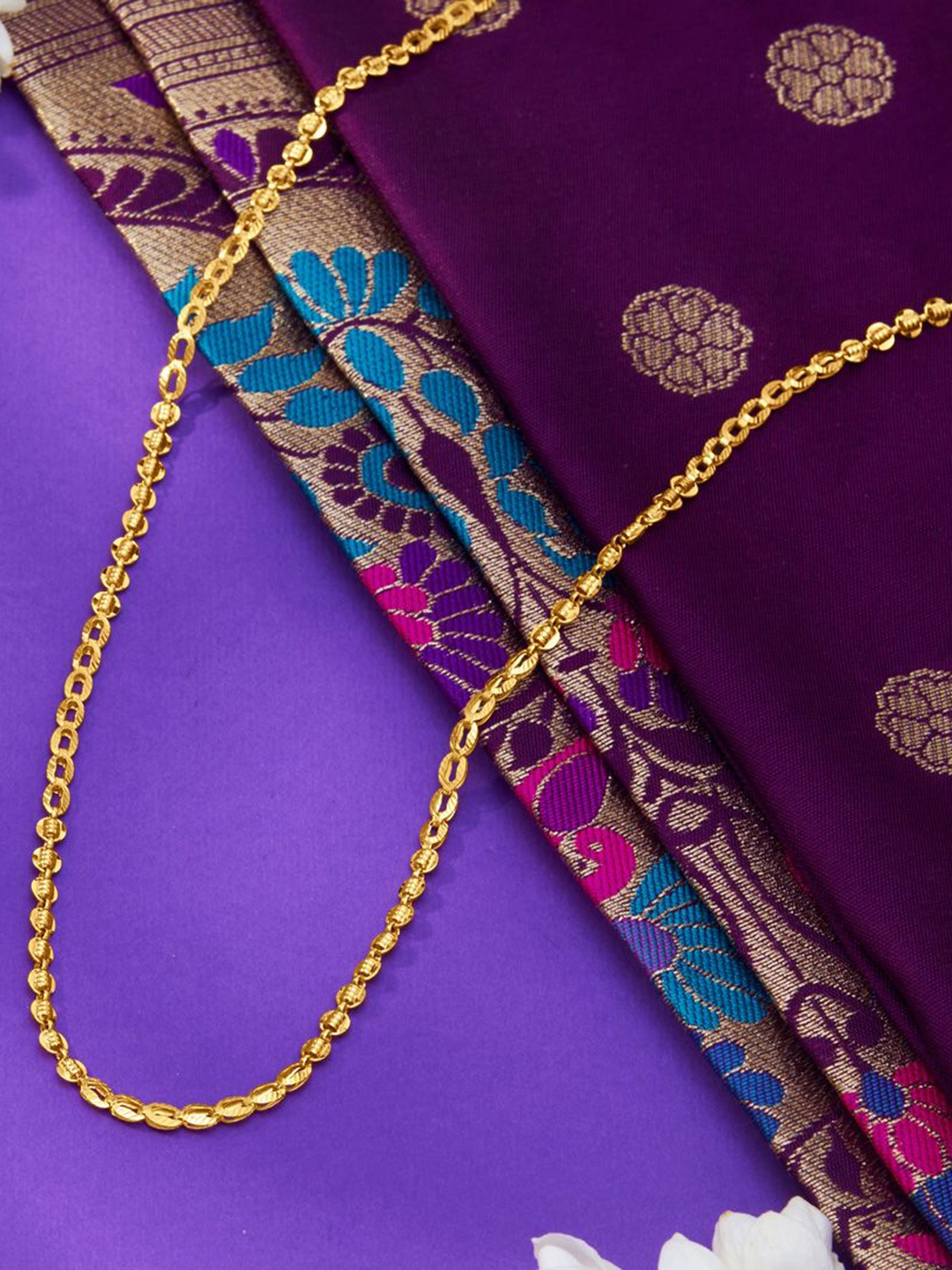 

P N GADGIL JEWELLERS Unisex Modern Subtlety 22KT Yellow Gold Chain 8.35g