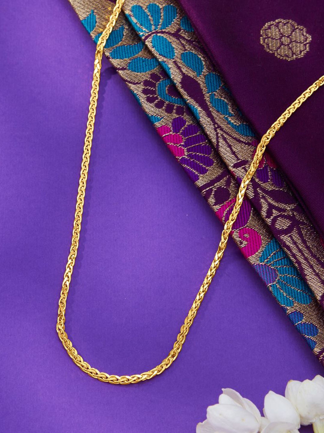 

P N GADGIL JEWELLERS Sublime Strands Unisex 22 Kt Yellow Gold Chain