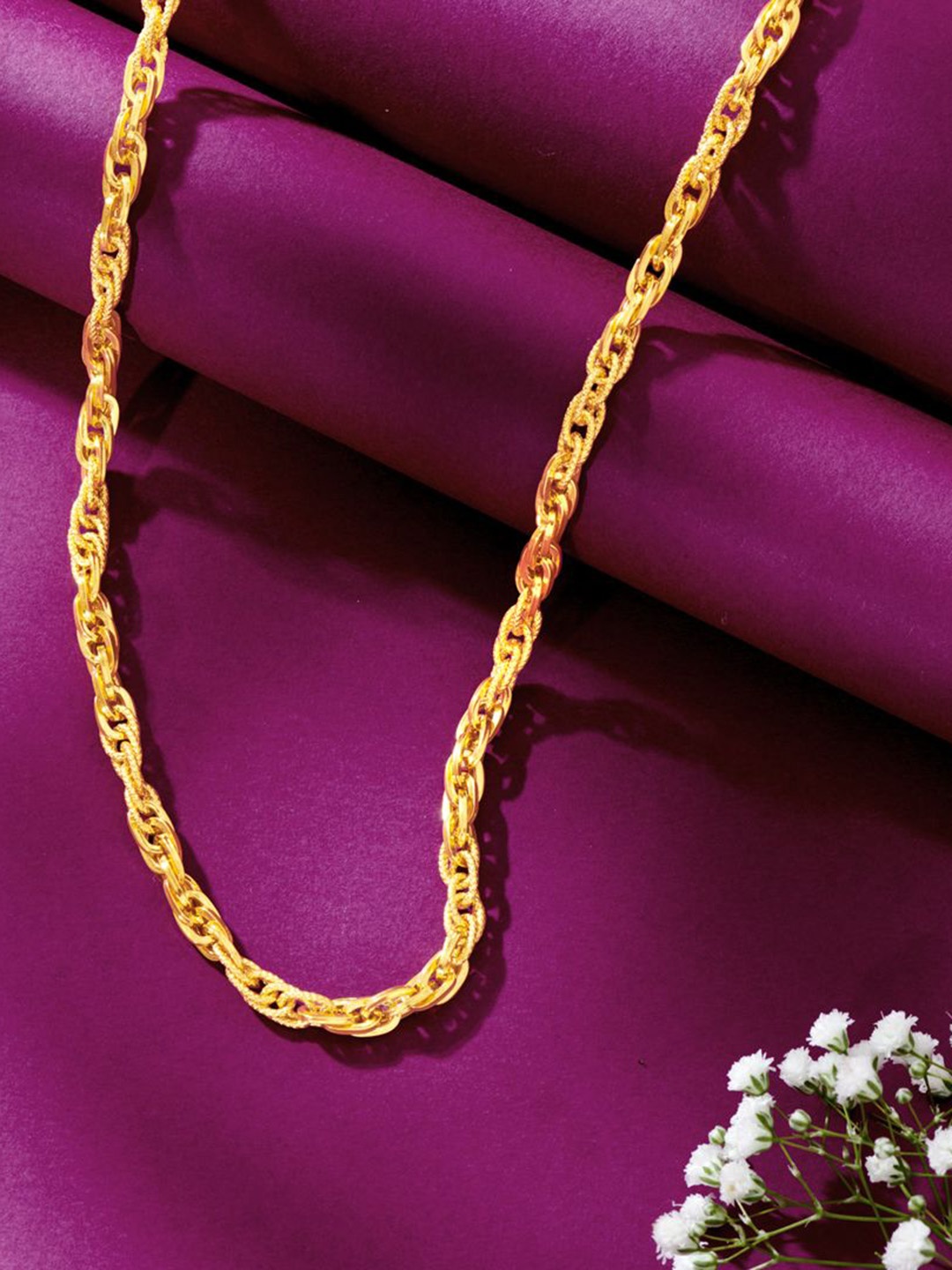 

P N GADGIL JEWELLERS Women Hem Chandra 22 Kt Gold Chain, Yellow