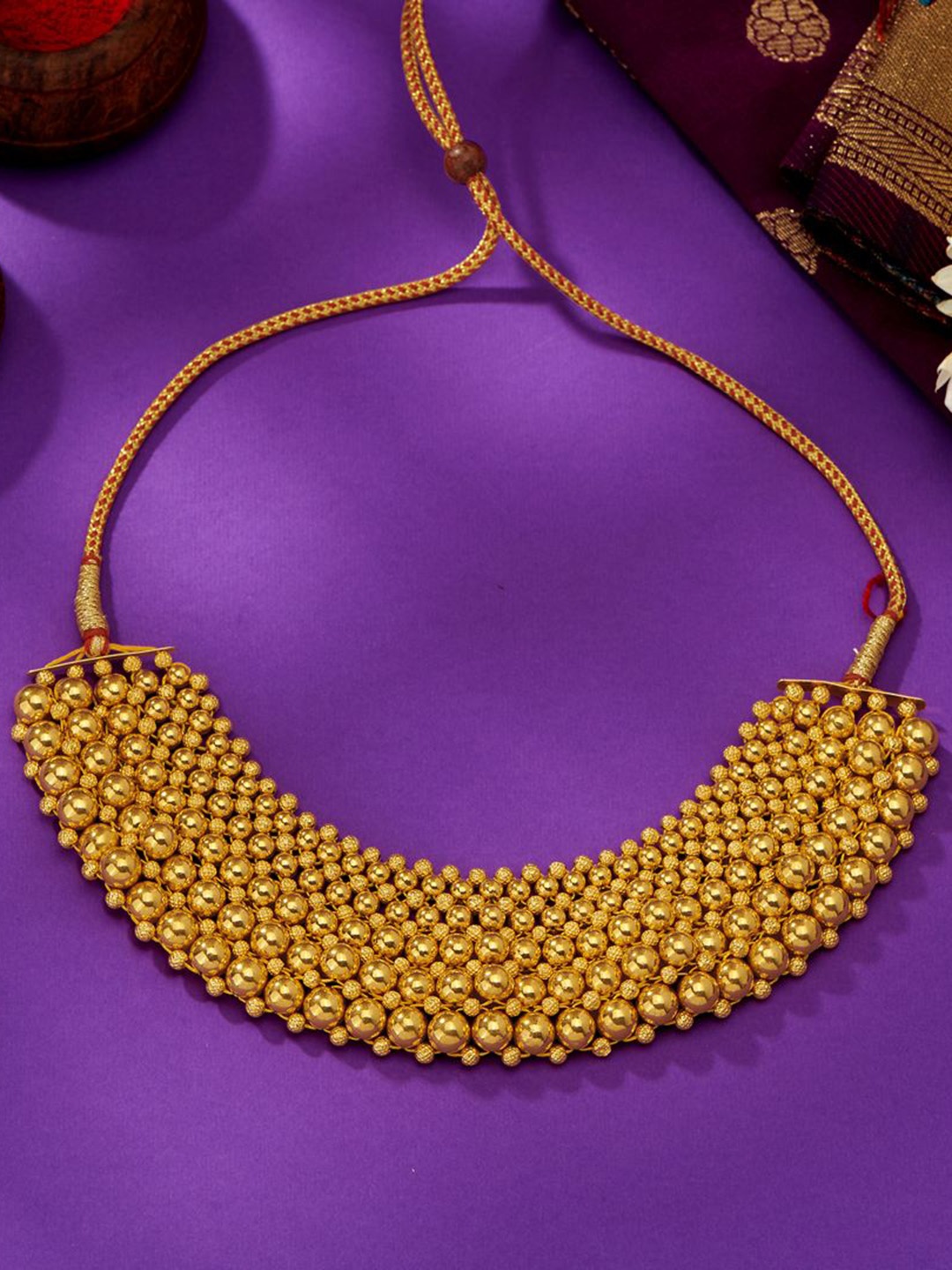 

P N GADGIL JEWELLERS Swarajya Gold Short Necklace For Women, Yellow