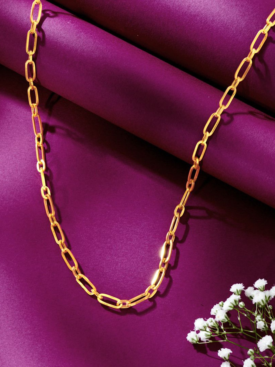 

P N GADGIL JEWELLERS Opulent Thread Gold Chain for Men and Women, Yellow