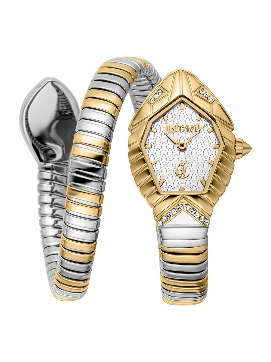 

Just Cavalli Women Dial & Stainless Steel Wrap Around Straps Analogue Watch JC1L356M0055, White