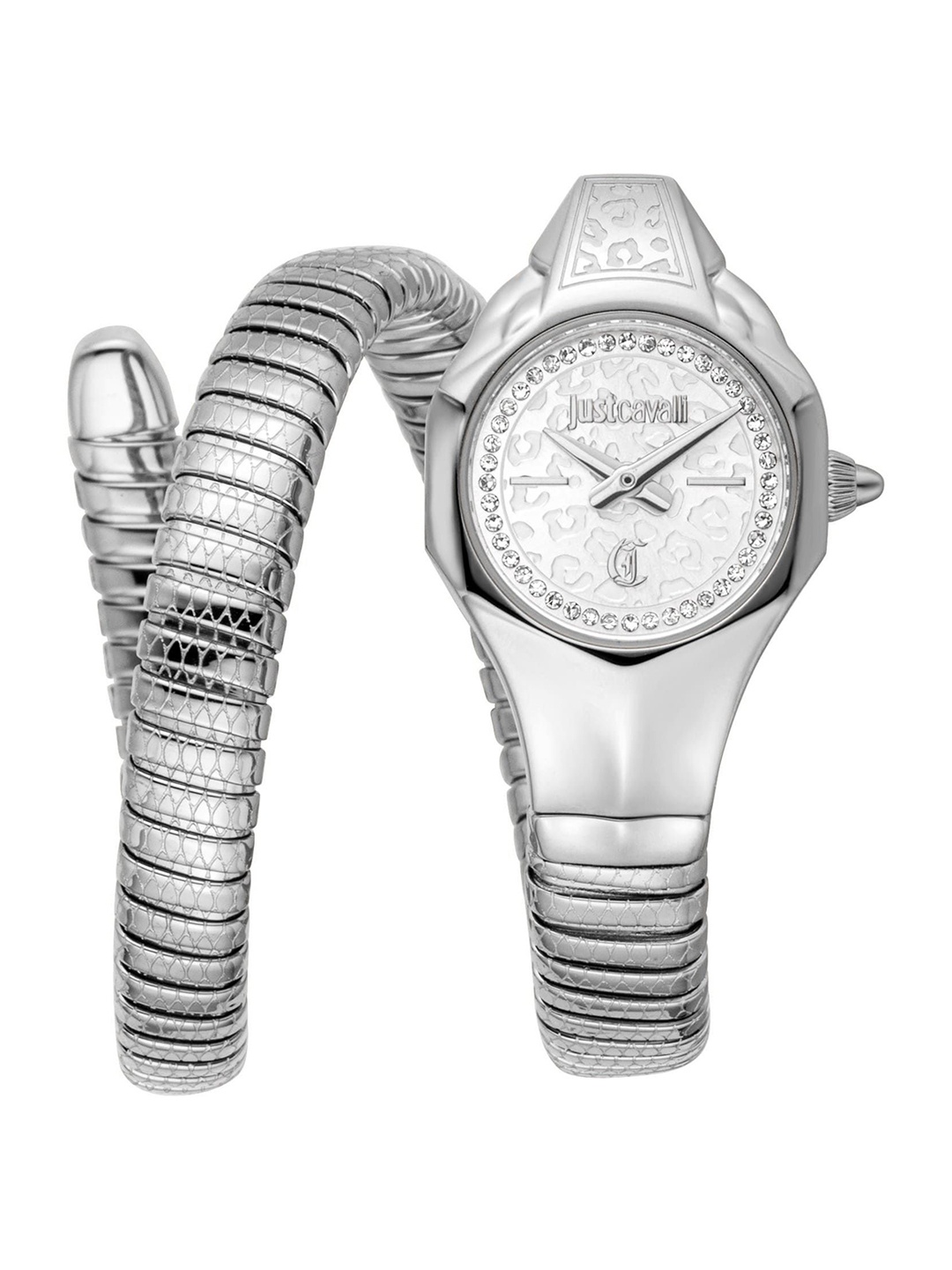 

Just Cavalli Women Embellished Dial & Stainless Steel Straps Watch JC1L354M0015, Silver