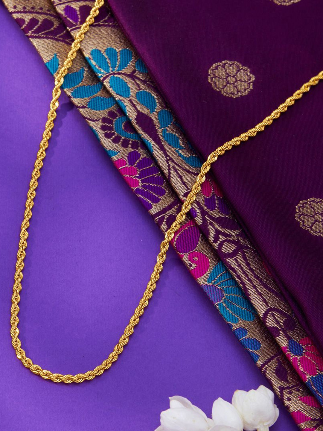 

P N GADGIL JEWELLERS Radiant Simplicity Yellow Gold Chain For Unisex