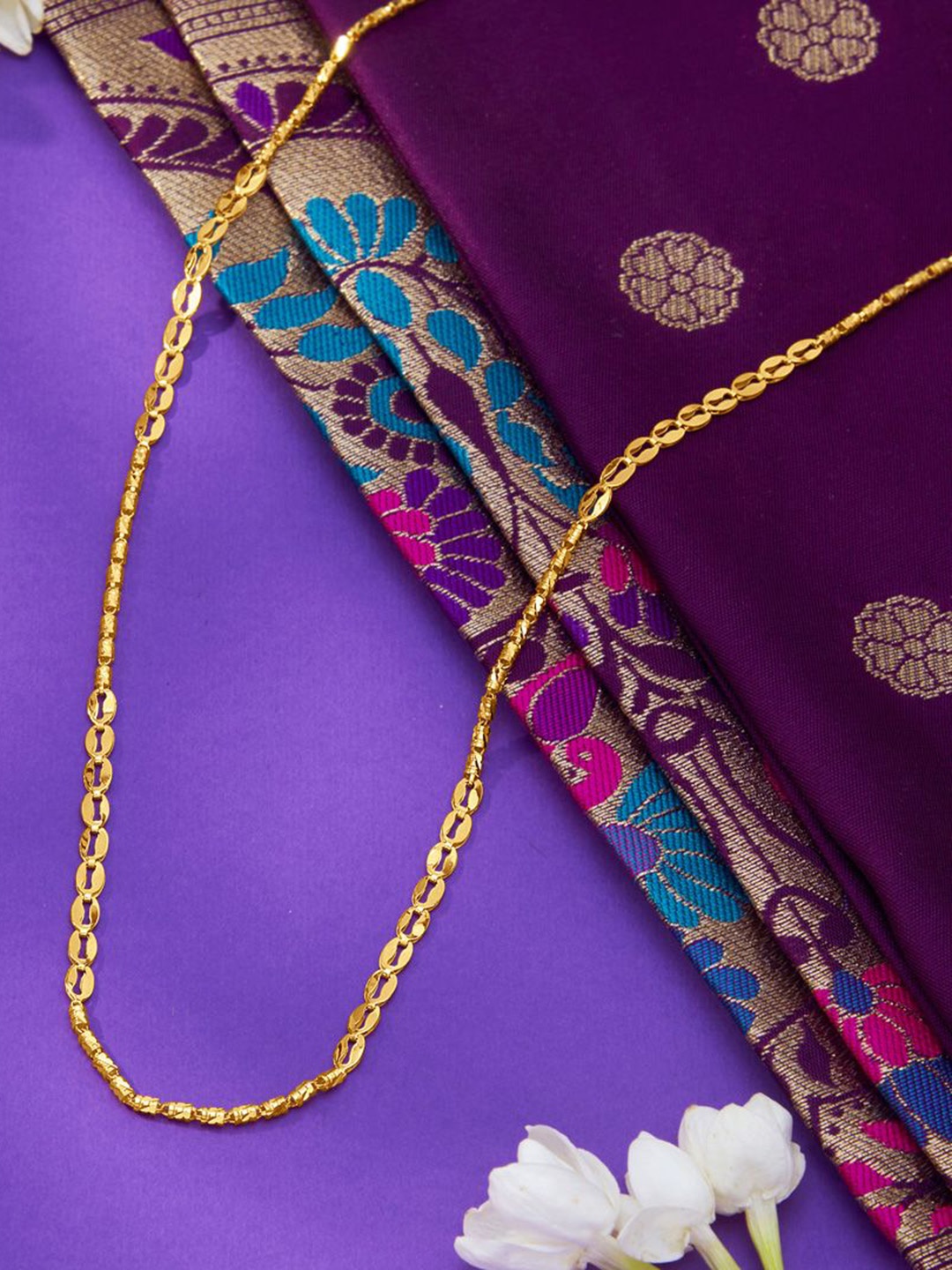 

P N GADGIL JEWELLERS Unisex 22 Kt Opulent Flow Yellow Gold Chain For Unisex