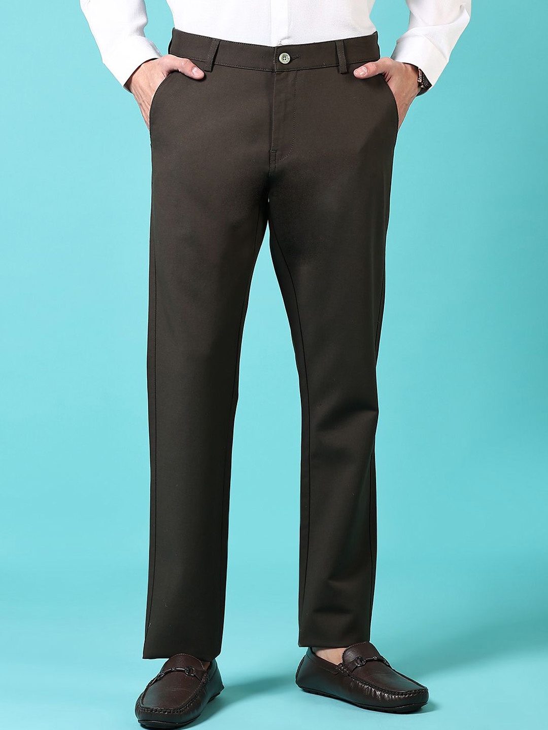 

V-Mart Men Chinos Trousers, Olive