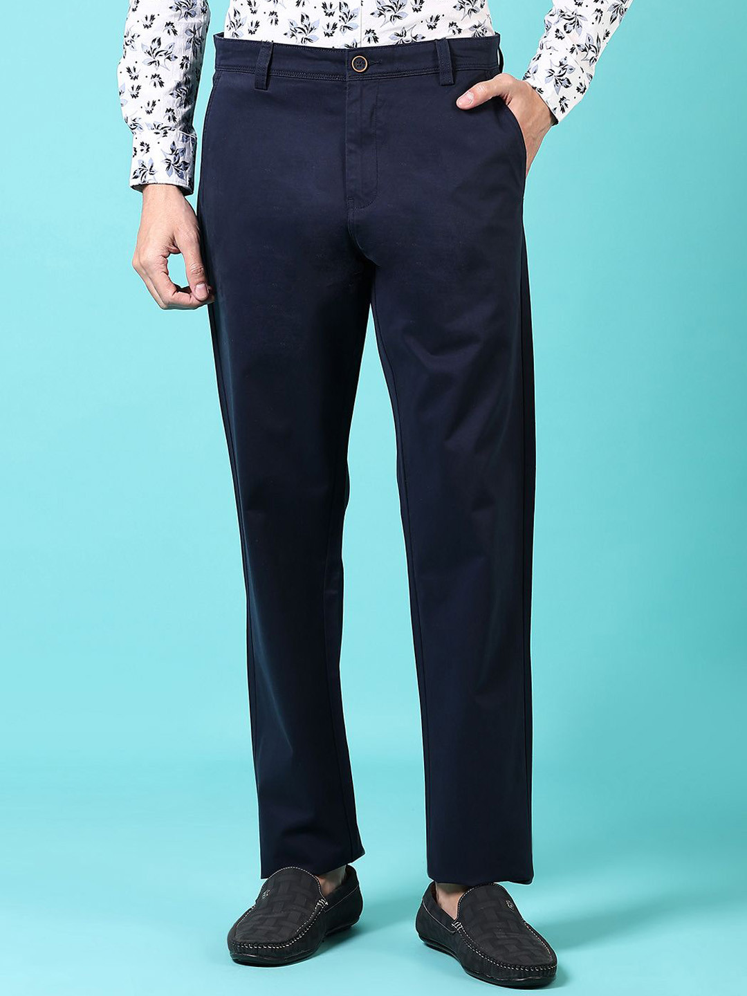 

V-Mart Men Chinos Trousers, Navy blue