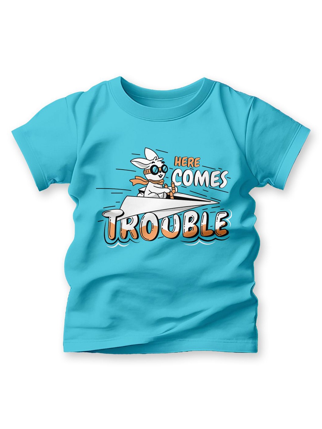 

Adimanav Kids Graphic Printed Round Neck Cotton T-shirt, Sea green