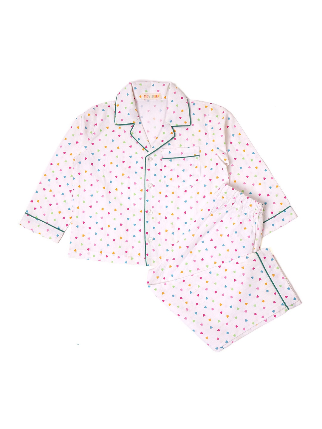 

TIDY SLEEP Boys Printed Night suit, White