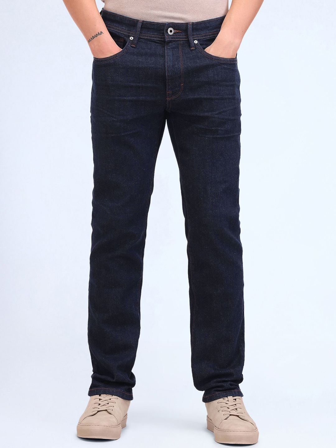 

Flying Machine Men Slim Fit Mid-Rise Jeans, Blue