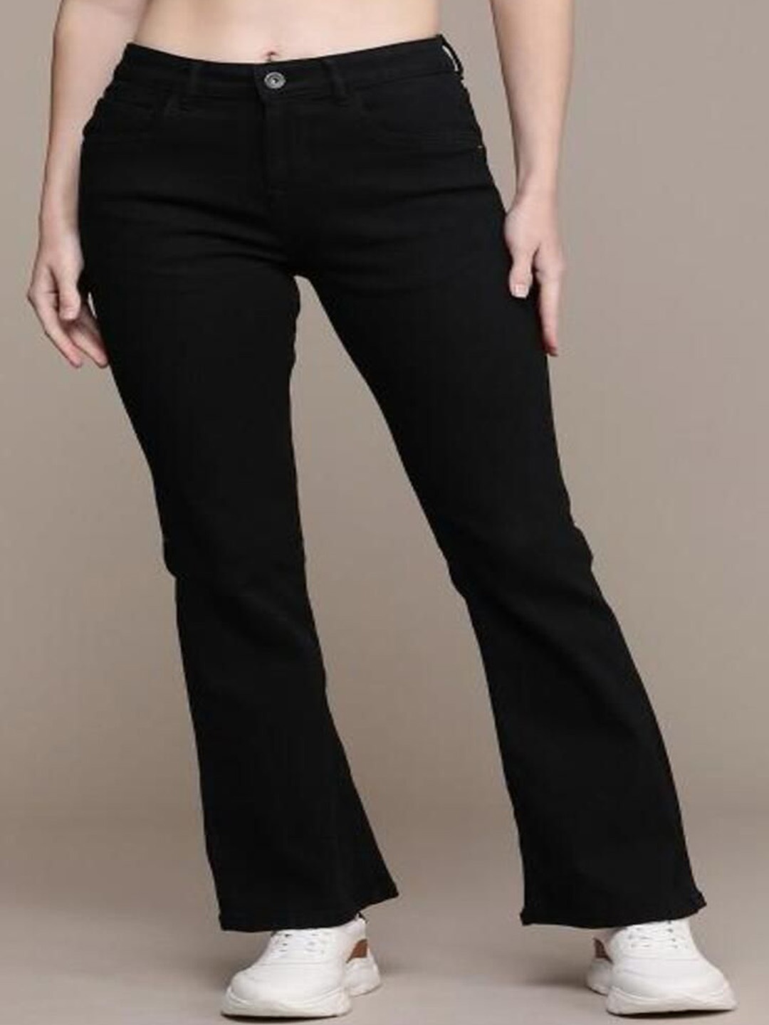 

Perfect Outlet Women Bootcut High-Rise Stretchable Jeans, Black
