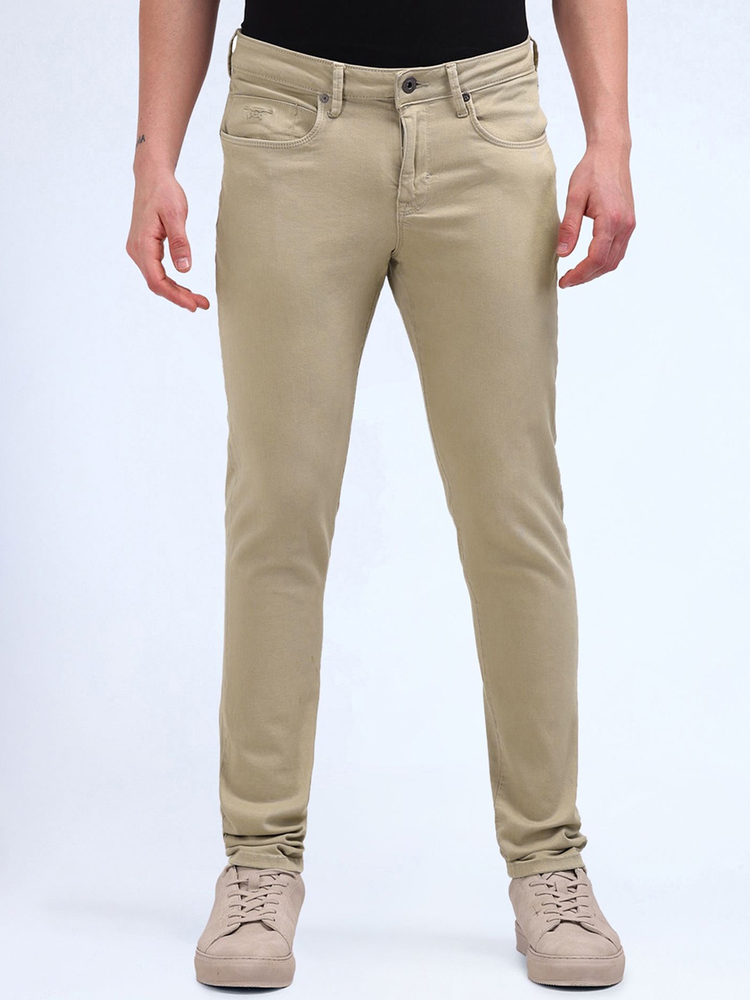 

Flying Machine Men Skinny Fit Jeans, Beige