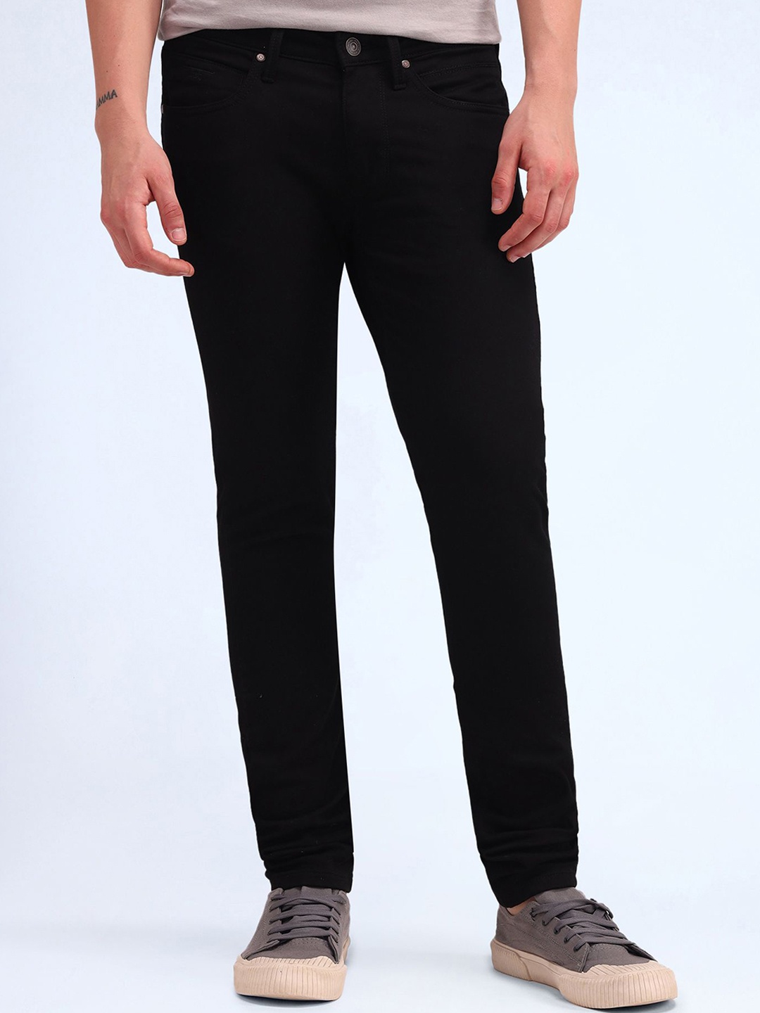 

Flying Machine Men Skinny Fit Jeans, Black
