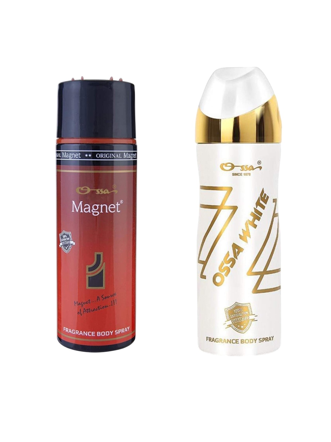 

Ossa Set Of 2 Magnet & White Long Lasting Fragrance Body Spray - 200 ml Each, Multi