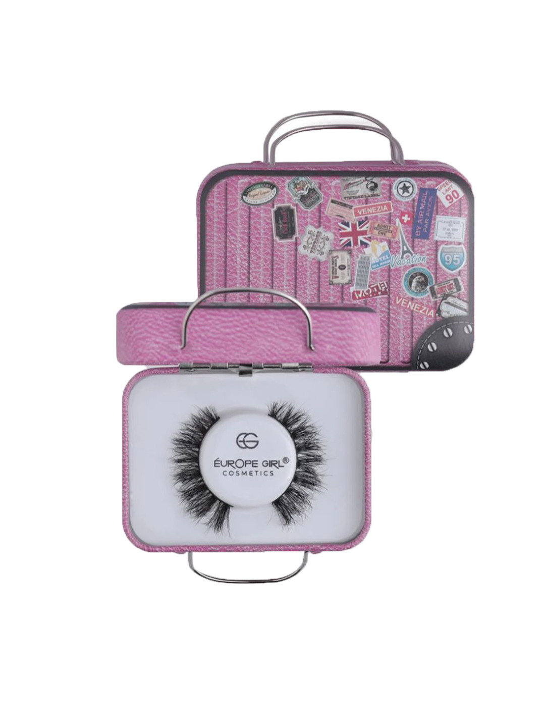 

EUROPE GIRL Clear Band Fluffy 3D Mink False Eyelashes - Simran, Black