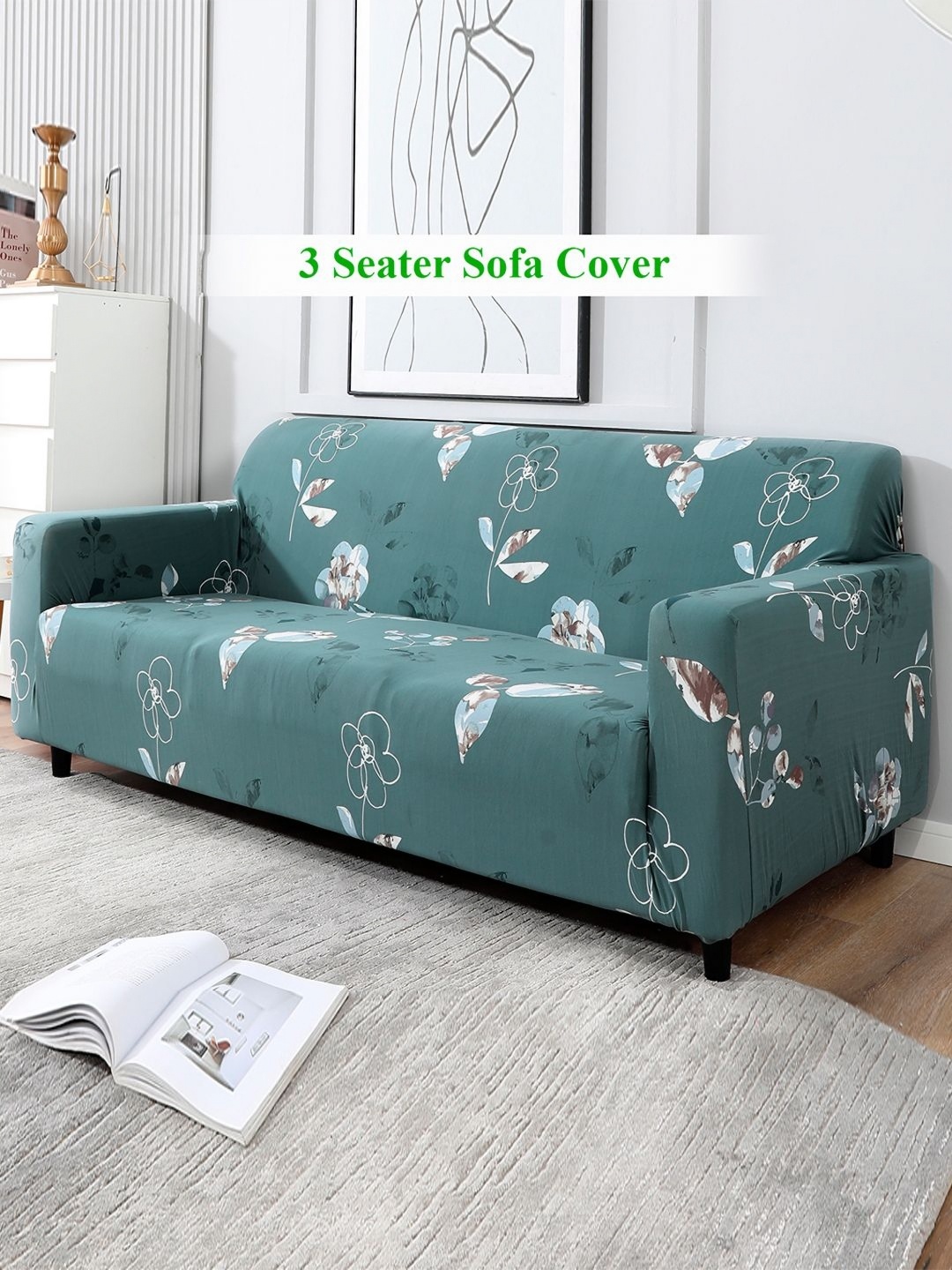 

HOKIPO 3-Seater Sofa Cover, Grey