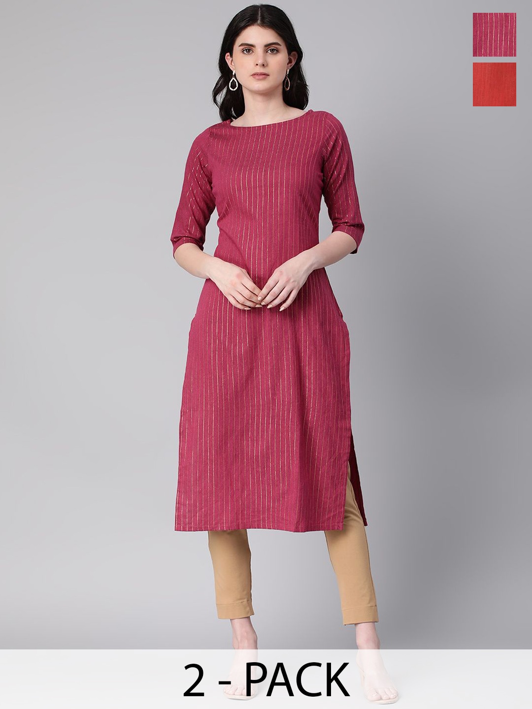 

KALINI Women Kurta, Red