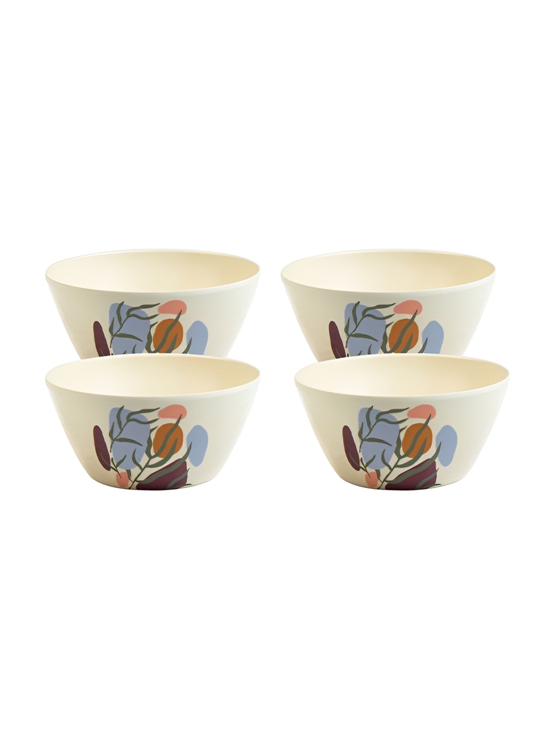

Truly Eco Smart Living Retail Cream-Coloured 2024 4 Pieces Bamboo Dishwasher and Microwave Safe Serving Bowl