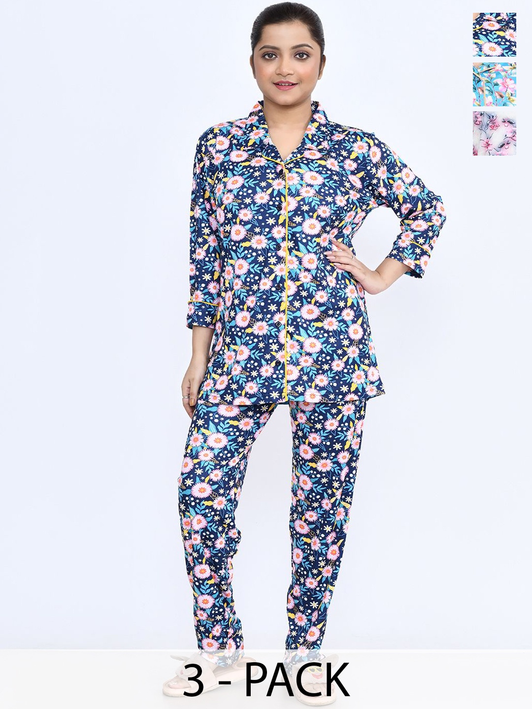 

RAPL Women Printed Night suit, Pink