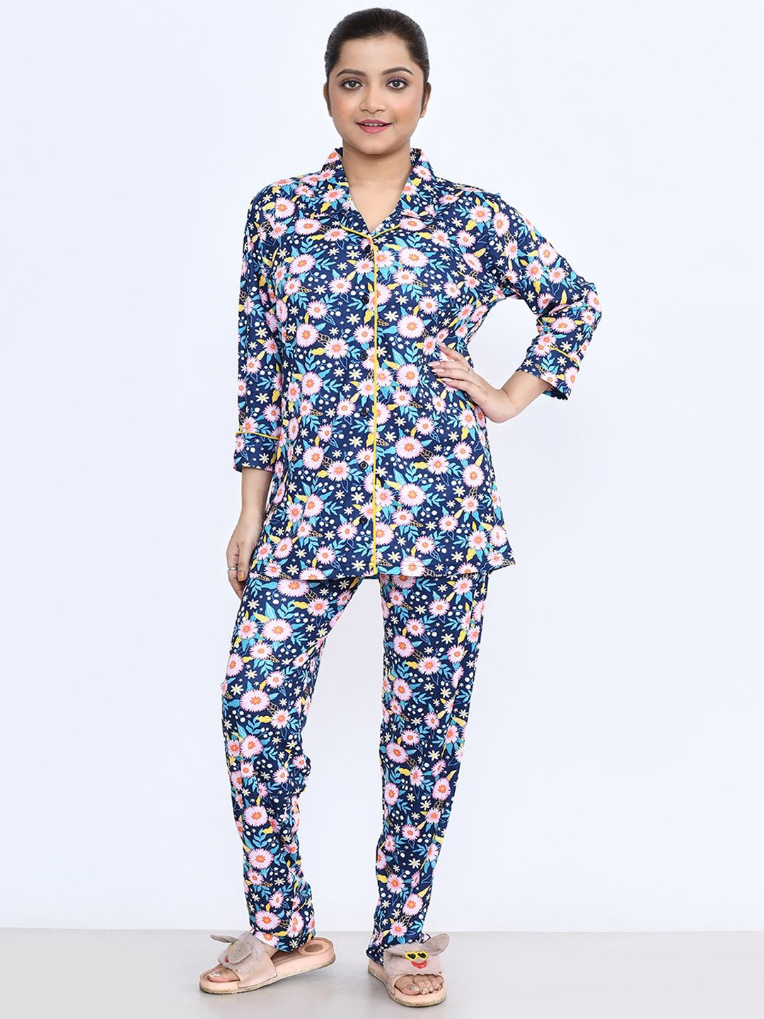 

RAPL Women Printed Night suit, Blue