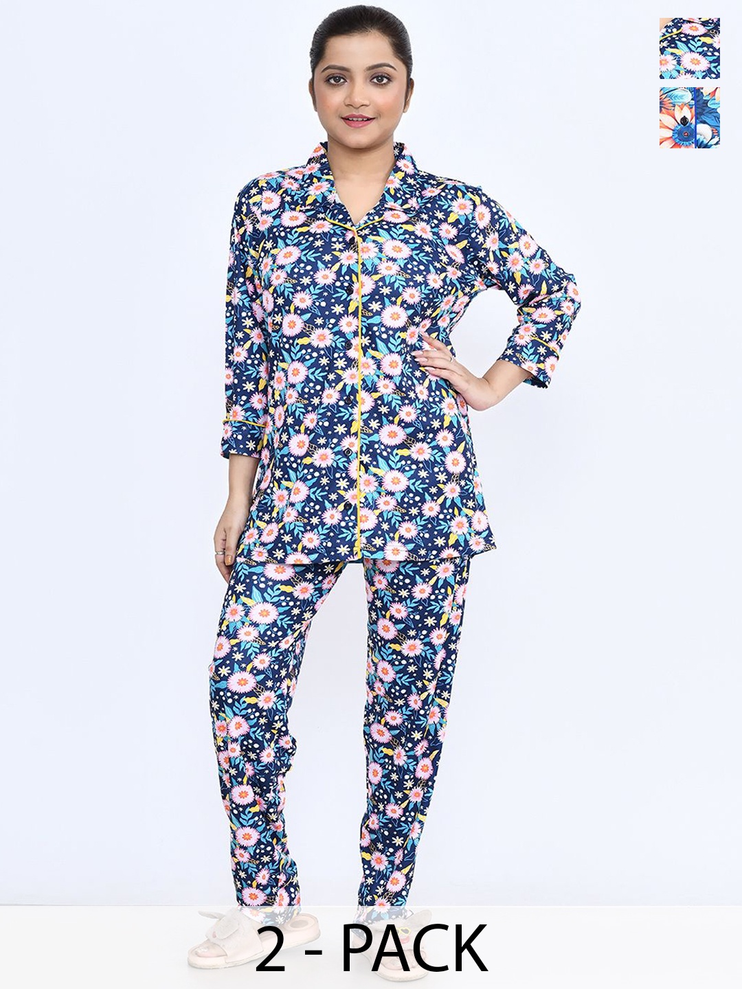 

RAPL Women Printed Night suit, Blue