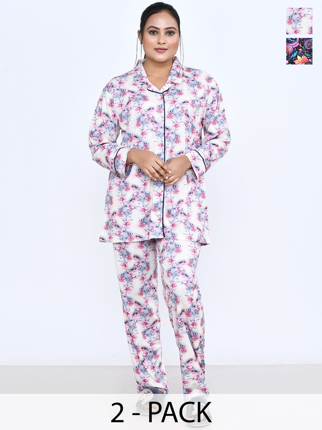 

RAPL Women Printed Night suit, Blue