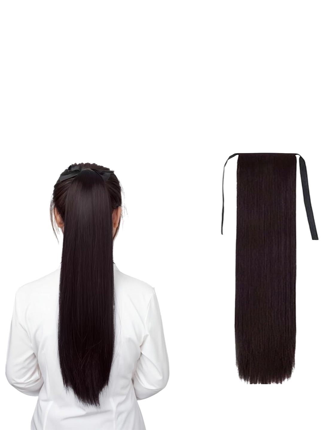 

D-Divine Full Head Ribbon Hair Extension Wig Brown 21.6 Inch