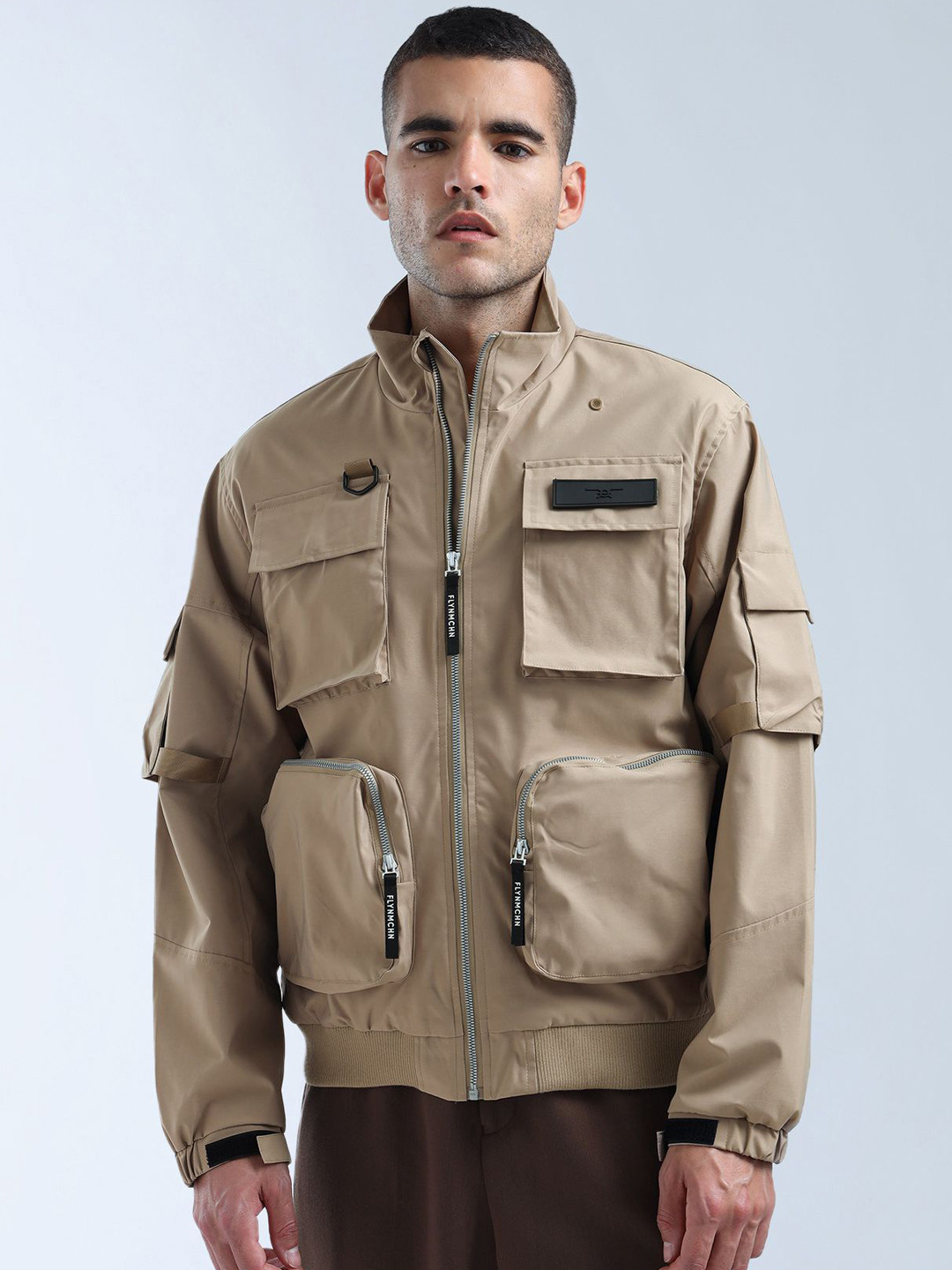 

Flying Machine Solid Relaxed Fit Casual Jacket, Beige