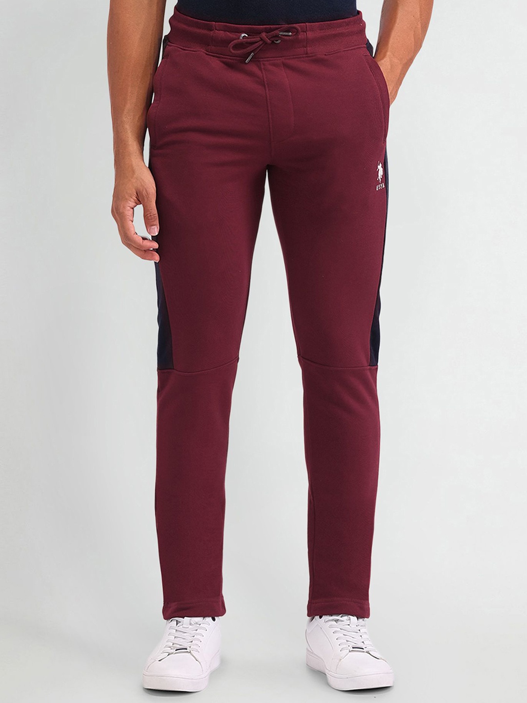 

U.S. Polo Assn. Denim Co. Men Mid Rise Track Pants, Red