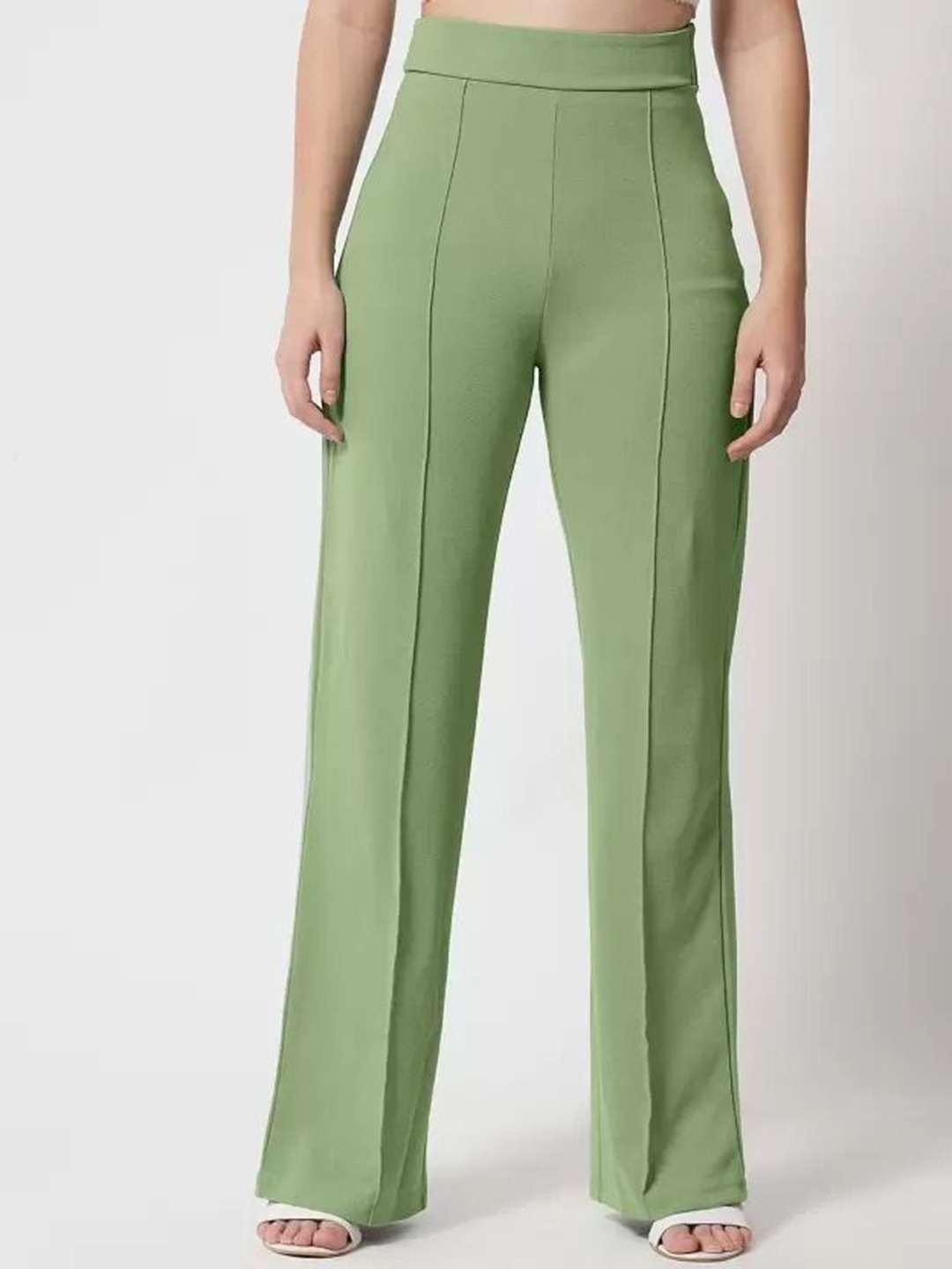 

TYKUN Women Low-Rise Trousers, Sea green