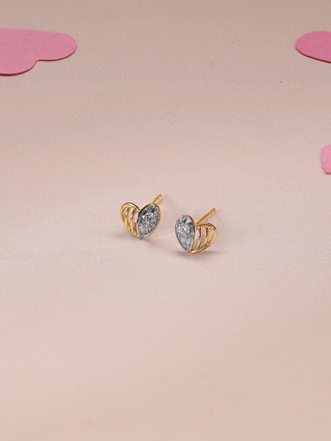 

Mia by Tanishq Love Glow Diamond & Gold Stud Earrings