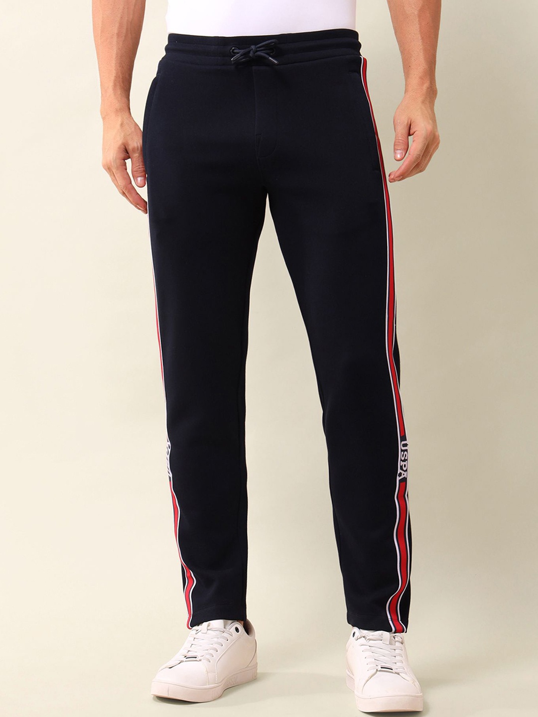 

U.S. Polo Assn. Men Slim Fit Track Pants, Navy blue