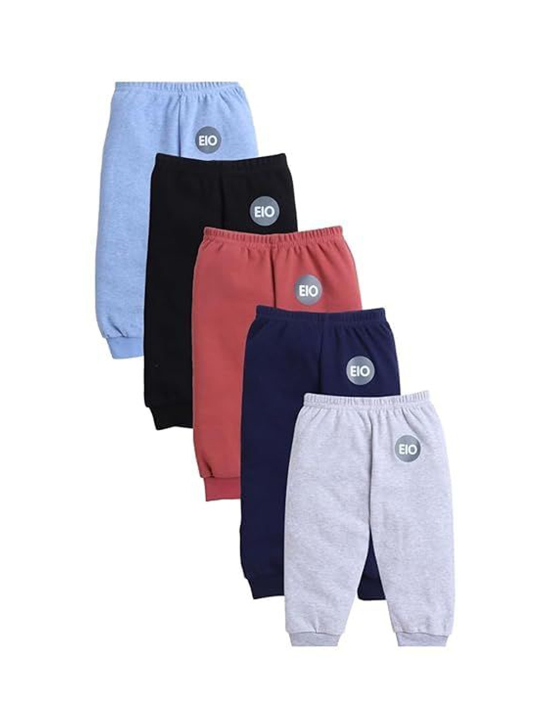 

EIO Kids Pack Of 5 Pure Cotton Joggers, Blue