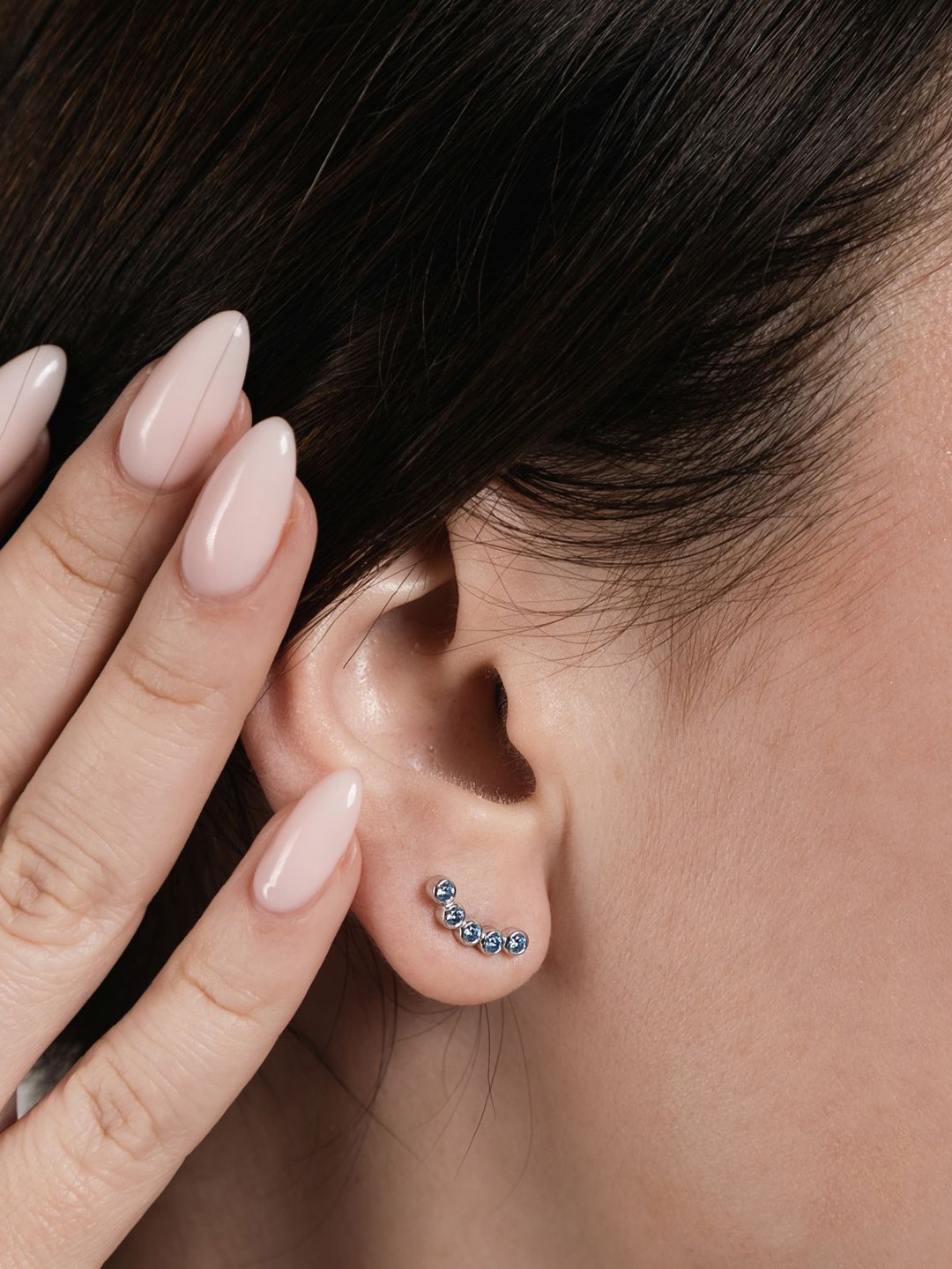 

VELVET IMPERIAL 925 Sterling Silver Silver-Plated Contemporary Studs