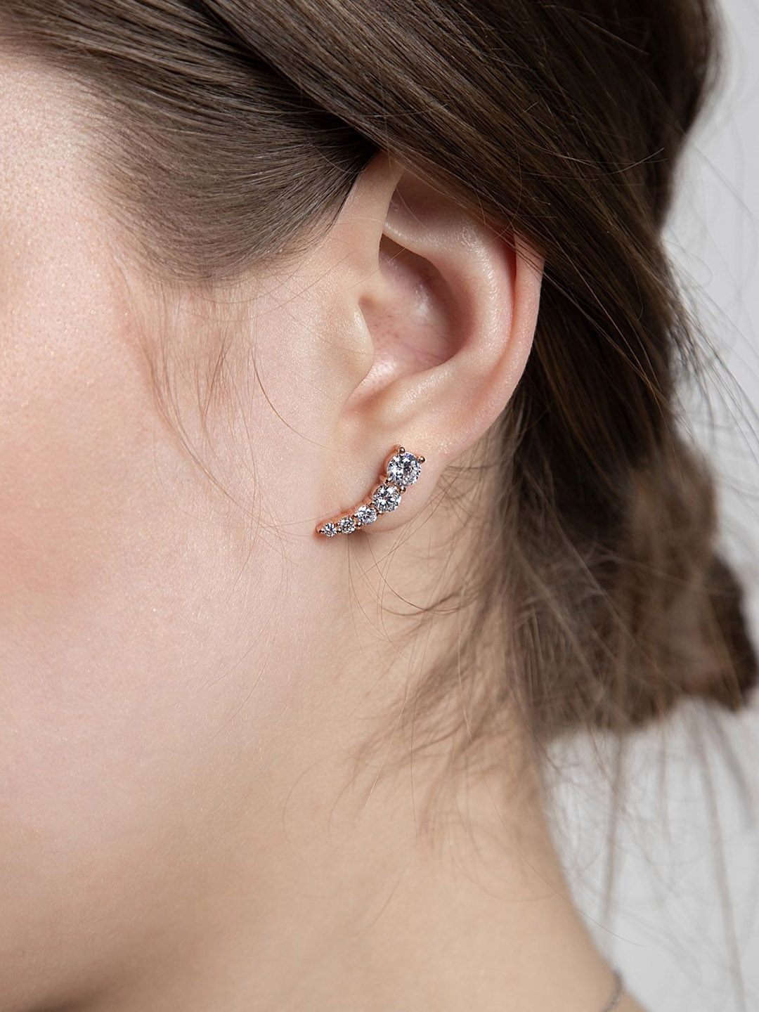 

VELVET IMPERIAL 925 Sterling Silver Rose Gold-Plated Contemporary Studs