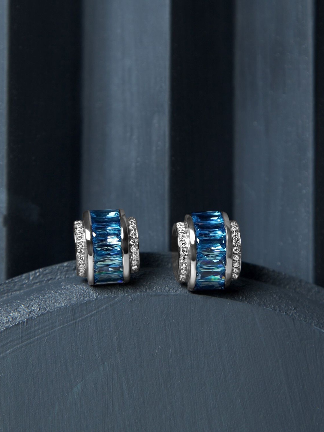 

VELVET IMPERIAL 925 Sterling Silver Silver-Plated Contemporary Studs