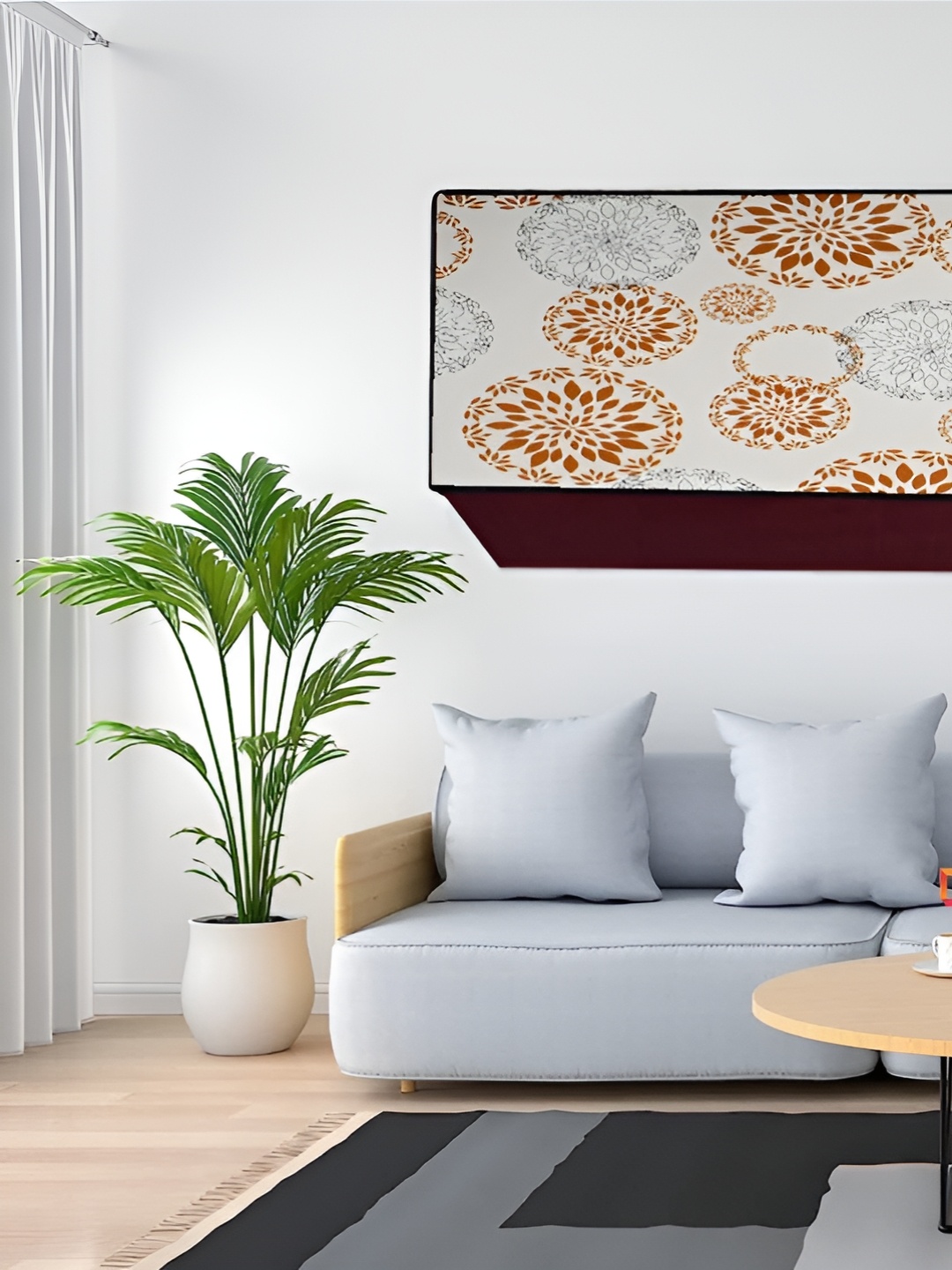 

REVEXO Brown & Off White Printed Air Conditioner Cover