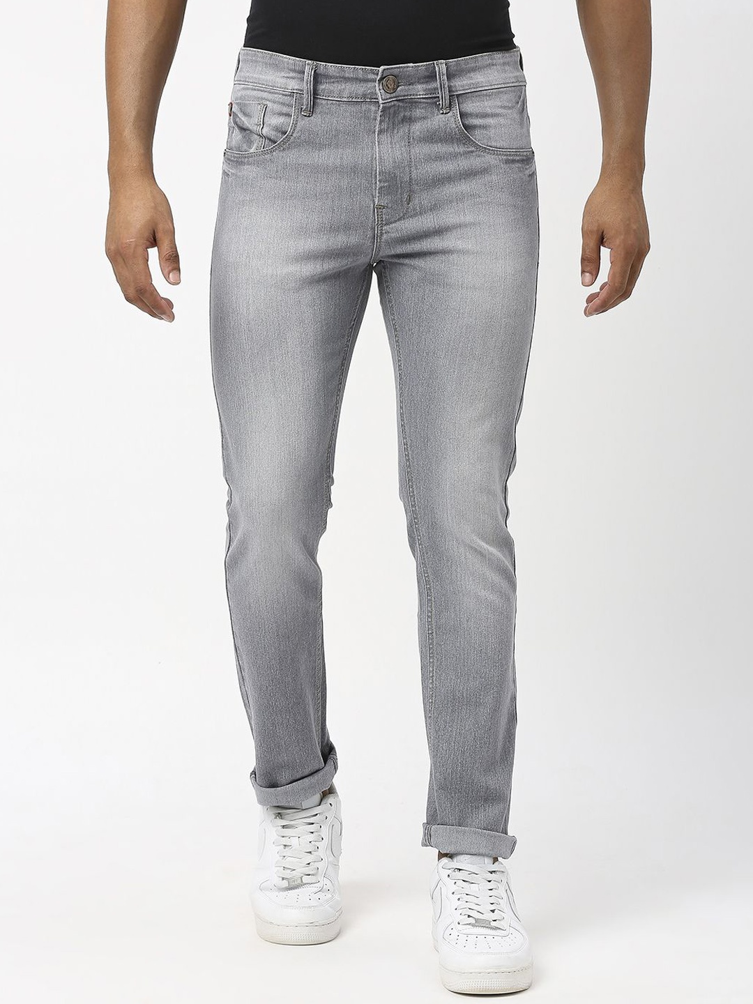 

Berkshire Men Smart Slim Fit Light Fade Stretchable Jeans, Grey
