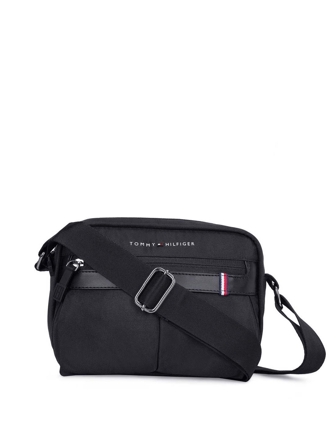 

Tommy Hilfiger Solid Crossbody Sling Bag, Black