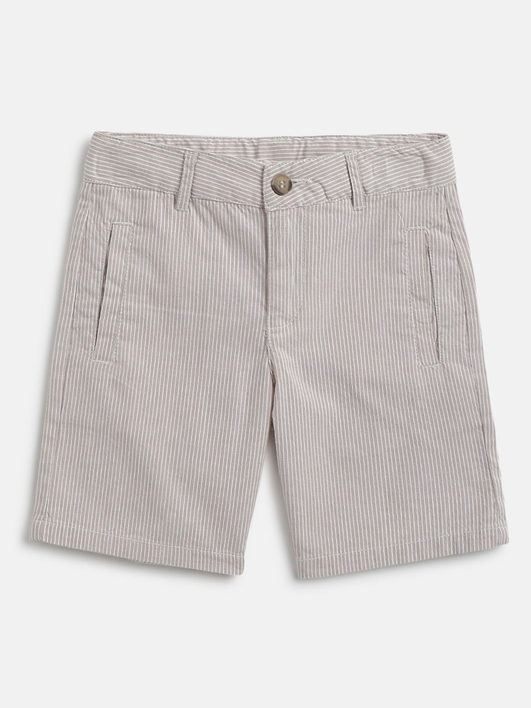 

Chicco Boys Striped Cotton Shorts, Beige