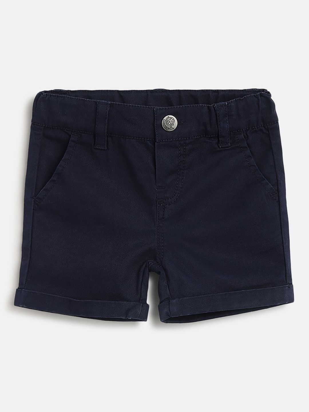 

Chicco Boys Cotton Mid-Rise Shorts, Navy blue